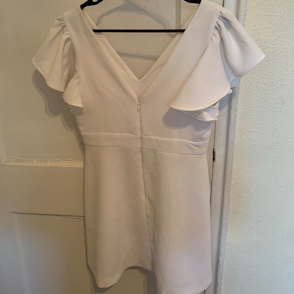 BCBGeneration White Ruffle Mini Dress - Picture 2 of 4